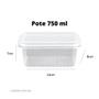 Imagem de Pote Retangular 750Ml Pp Copozan C/24