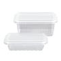 Imagem de Pote Retangular 750ml PP Transparente Copozan Caixa 144 Unidades Livre de BPA Marmita Fitness