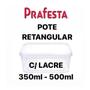 Imagem de Pote Retangular com Lacre 350/500ml  - PRAFESTA 10 Unidades - Freezer/microondas