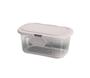 Imagem de Pote Retangular Linha Prisma Tampa Fixa 350ml Design Compacto 100% Livre de BPA altamente Resistente