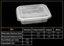 Imagem de Pote retangular PP3 750 ml c/200 unid. - Starpack - embalagem freezer e microondas (12270)