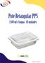 Imagem de Pote retangular PP5 c/tampa 1500 ml 10 unidades - Starpack - embalagem freezer e microondas (16080)