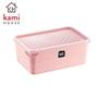 Imagem de Pote Retangular Rosa com Tampa 1 Litro UZ