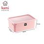 Imagem de Pote Retangular Rosa com Tampa 1 Litro UZ