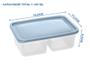 Imagem de Pote Slim C/ Divisoria 1,1LTS P/Freezer Microondas Kit 12 UN