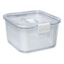 Imagem de Pote Slim Hermético Multiuso 1.360ml Com Cesto Branco