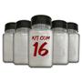 Imagem de Pote Tempero Kit 16 Potes+24 Etiquetas Adesivas Porta Condimento Q170