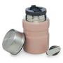 Imagem de Pote Térmico De Aço Inox Dupla Parede Com Colher Rosa Wolff