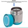 Imagem de Pote Térmico Infantil Aço Inoxidável Para Refeição 350ml 6+ Meses Azul - Buba