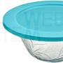 Imagem de Pote Tigela Saladeira de Vidro com Tampa Plástica Lírio 1,2L Vitazza: Para Servir e Organização de Cozinha e Geladeira Opção Sustentável