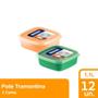 Imagem de Pote tramontina mixcolor 1,1l com tampa transparente 2 cores 12x1