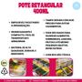 Imagem de Pote Transparente Retangular 400ml Com Tampa 5 Unidades