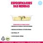 Imagem de Pote Transparente Retangular 400ml Com Tampa 5 Unidades