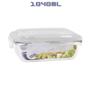 Imagem de Pote Vidro 1040ML Retan com Tampa Vai ao Forno Microondas