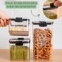 Imagem de Potes Herméticos Porta Mantimentos Kit 10 Organizador Alimentos Armário Despensa Cozinha Transparente