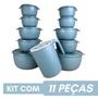 Imagem de Potes Plástico Bowl 10 unidades Com Tampa e Jarra Para Suco Livre BPA - Casa Bella