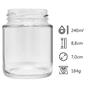 Imagem de Potes Vidro 240ml Doces, Geleias, Bolos, Lembranças Com Tampa De Metal - 24 Und