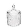 Imagem de Potiche Decorativo de Vidro Cristal Palmeira com Tampa 10x15cm Lyor Bomboniere Baleiro