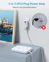 Imagem de Power Strip VINTAR GFCI de 2 pinos a 3 pinos com 6 tomadas e 4 USB