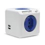 Imagem de PowerCube Adaptador Multiplicador Bivolt 4 Tomadas e 2 USB - ELG PWC-R4U