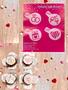 Imagem de PP8 Kit com 4 mini estêncils noivos para confeitaria e artesanato.