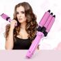 Imagem de Prancha Modelador Cabelo Ondulado Cacheado Tri-Ondas Curling Iron