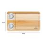 Imagem de Prancha Para Churrasco Teca 48X30Cm Com 2 Potes Inox - Stolf