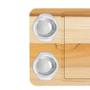 Imagem de Prancha Para Churrasco Teca 48X30Cm Com 2 Potes Inox - Stolf