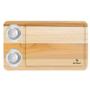 Imagem de Prancha Para Churrasco Teca 48X30Cm Com 2 Potes Inox - Stolf