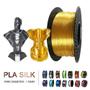 Imagem de Prata 250g1.75mm Filamento para impressora 3D PLA Silk Silk Texture