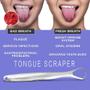 Imagem de Prata Língua Raspador Cleaner Aço Inoxidável Tongue Cleane