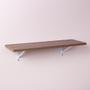 Imagem de Prateleira Cor Carvalho (madeira) 60 X 20cm em MDP Com Suporte Mão Francesa - Crie Fácil
