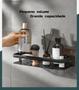 Imagem de Prateleira De Banheiro Retangular Suporte Shampooe Organizador Aluminio Adesivo Sem Fura Parede
