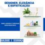 Imagem de Prateleira de vidro decorativa 30 x 15 kit com 3 unidades