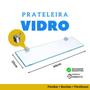 Imagem de Prateleira de Vidro Para Banheiro 8mm, Quarto, Escritorio ou Sala Incolor, Verde ou Fumê Completa