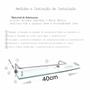 Prateleira Dupla Em Vidro Com Proteção Luxo Slim 515Ls Grego - Grego Metal Imagem de Prateleira Dupla Em Vidro Com Proteção Luxo Slim 515Ls Grego