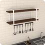 Imagem de Prateleira Estilo Industrial Cozinha De Parede Gnd Bm 80Cm