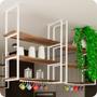 Imagem de Prateleira Estilo Industrial Suspensa Teto Cozinha 60cm B.M