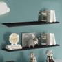 Imagem de Prateleira Flutuante de Quarto Infantil Kit 3 Suporte Invisível CP3 Yara Preto - Lumil
