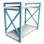 Imagem de Prateleira Industrial 20x45cm com Suporte Resistente Azul