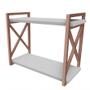 Imagem de Prateleira Industrial 20x45cm Rosegold em MDF Branco