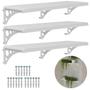 Imagem de Prateleira Pvc Multiuso Com Suporte Branca 40X20Cm Kit 03 Un