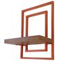 Imagem de Prateleira Quadro Nicho de Parede Decorativo Torun em Aço e MDF - Cobre e Vulcano