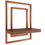 Imagem de Prateleira Quadro Nicho de Parede Decorativo Torun em Aço e MDF - Cobre e Vulcano
