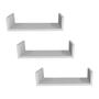 Prateleiras para Livros Branco 3 Peças 40 CM x 15CM x15CM QUARTO, COZINHA, SALA EM MDF - grumobile Imagem de Prateleiras para Livros Branco 3 Peças 40 CM x 15CM x15CM QUARTO, COZINHA, SALA EM MDF