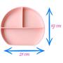 Imagem de Pratinho Em Silicone Com Divisória - Letoy - Rosa