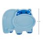Imagem de Pratinho Infantil com 2 Divisórias Alimentação Bebe Hipopotamo Azul Rosa Buba