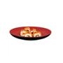 Imagem de Prato 20cm Redondo Raso em Melamina/Plastico para Petiscos e Sushi Vermelho  Fuxing 