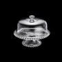 Imagem de Prato 31 cm para bolo de cristal transparente com pé e tampa Pearl Wolff - 30135