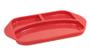Imagem de Prato Com Divisória Em Silicone - Vermelho